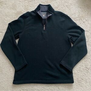Men's Black Quarter-Zip Sweater